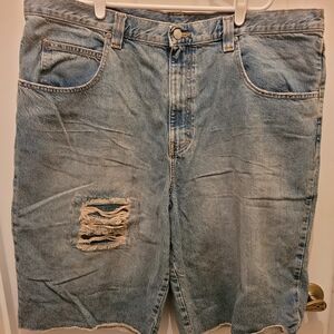 Structure men's distress jeans oversized Baggy Shorts 100% Cotton!